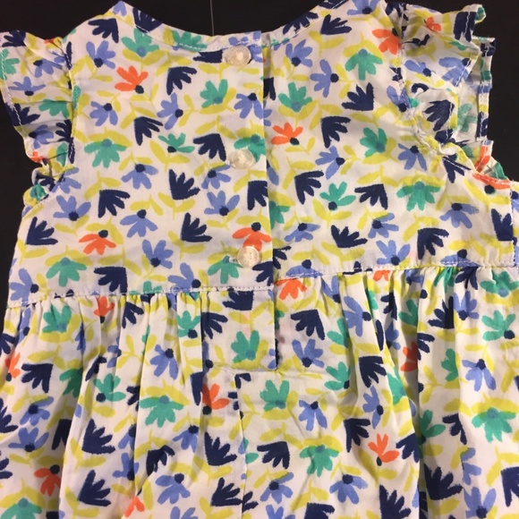 GAP Baby Floral Romper Pintuck 3-6M - Picture 5 of 8